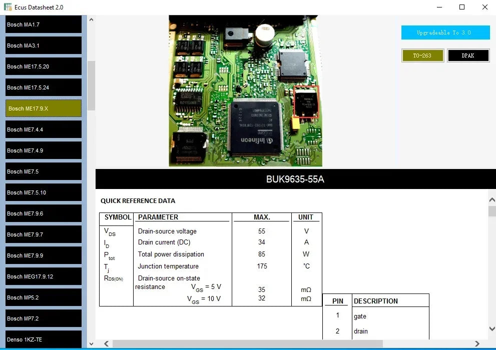 Datasheet ECUs 2.0 repair course PCB workshop  factory repair ECU service Automobile Diagnostic Tools link Car Vehicle Tool Auto