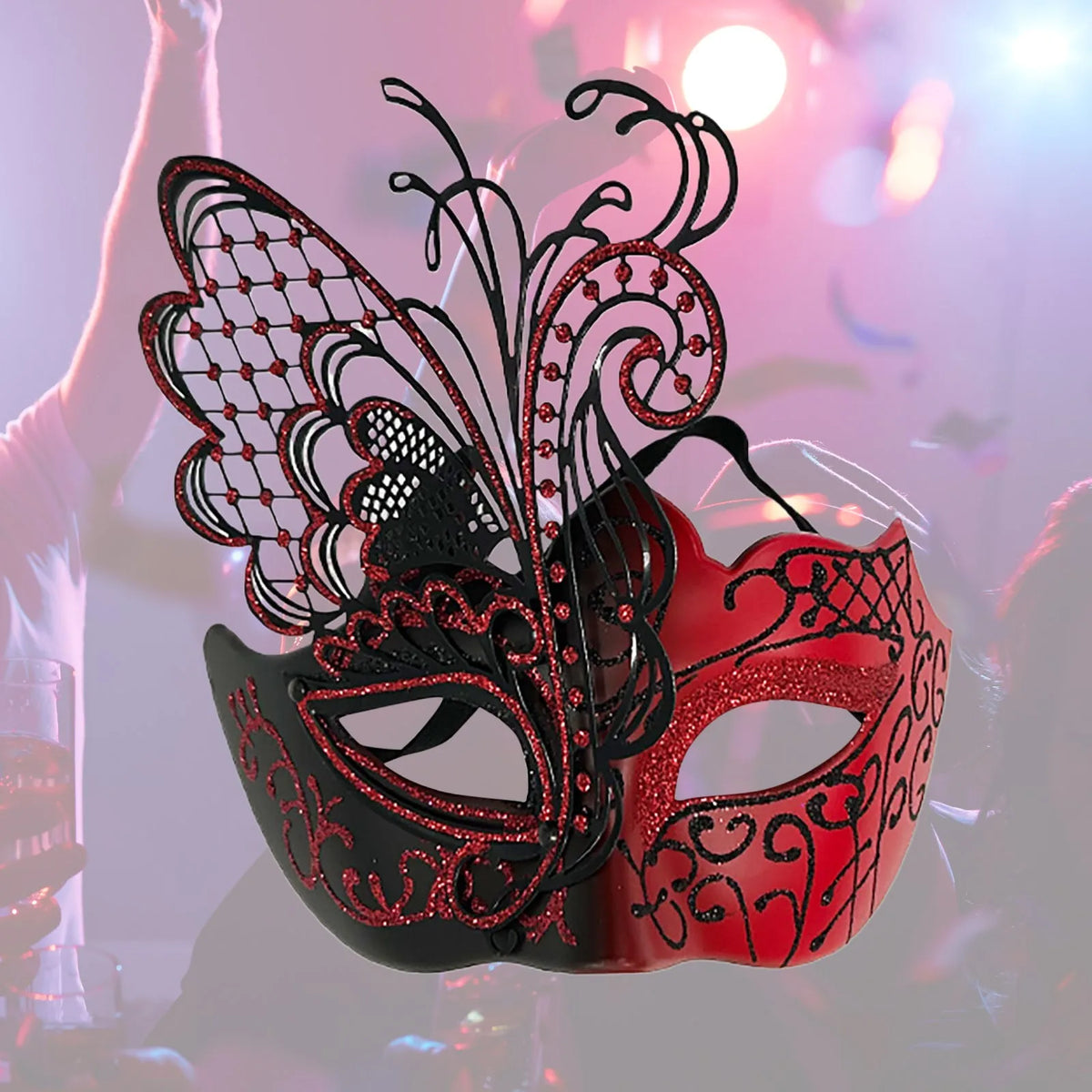 Carnival Masquerade For Women's Faux Feather Party Face Mask Novelty Halloween Christmas Easter Cosplay Party Prom Mask