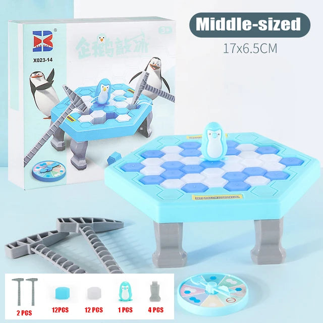 Hot Sale Parent-child Interactive Mini Kids Save Penguin Ice Block Breaker Trap Toys Funny Table Game Toy Stress Reliever Decor