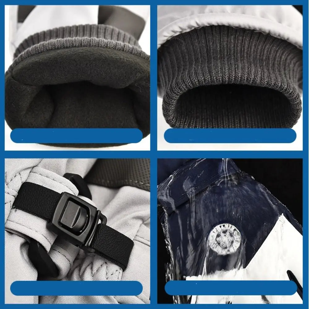 Gift Winter Ski Gloves Warm Windproof Velvet Gloves Korean Style Thicken Driving Gloves Outdooor