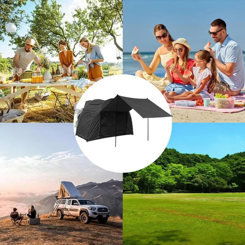 SUV Tent For Camping SUV Tent Camping Tarp With Awning Car Tailgate Shade Awning Tent For Camping SUV Camping Tent For Van MPV