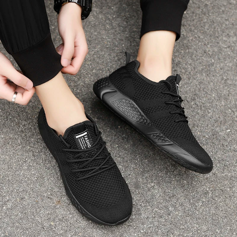 Men's Casual Sneakers Breathable Comfortable Walking Shoe Lace-up and Anti-slip Athletic Jogging Tennis Shoe Large Size 39-50
