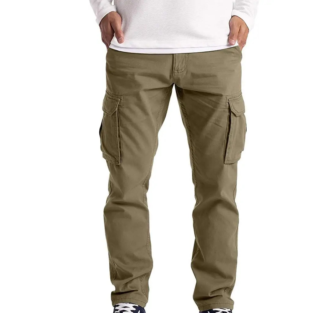 Plus Size S-5XL Men Cargo Pants Spring Autumn  Casual Muti Pocket Cotton Slim Straight  Elastic Long Tactical Hiking