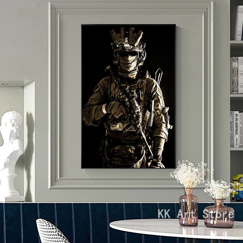 Military Special Forces Canvas Painting Soldier Poster HD Printing Modern Wall Art Pictures Boy Room Living Room Home Decor
