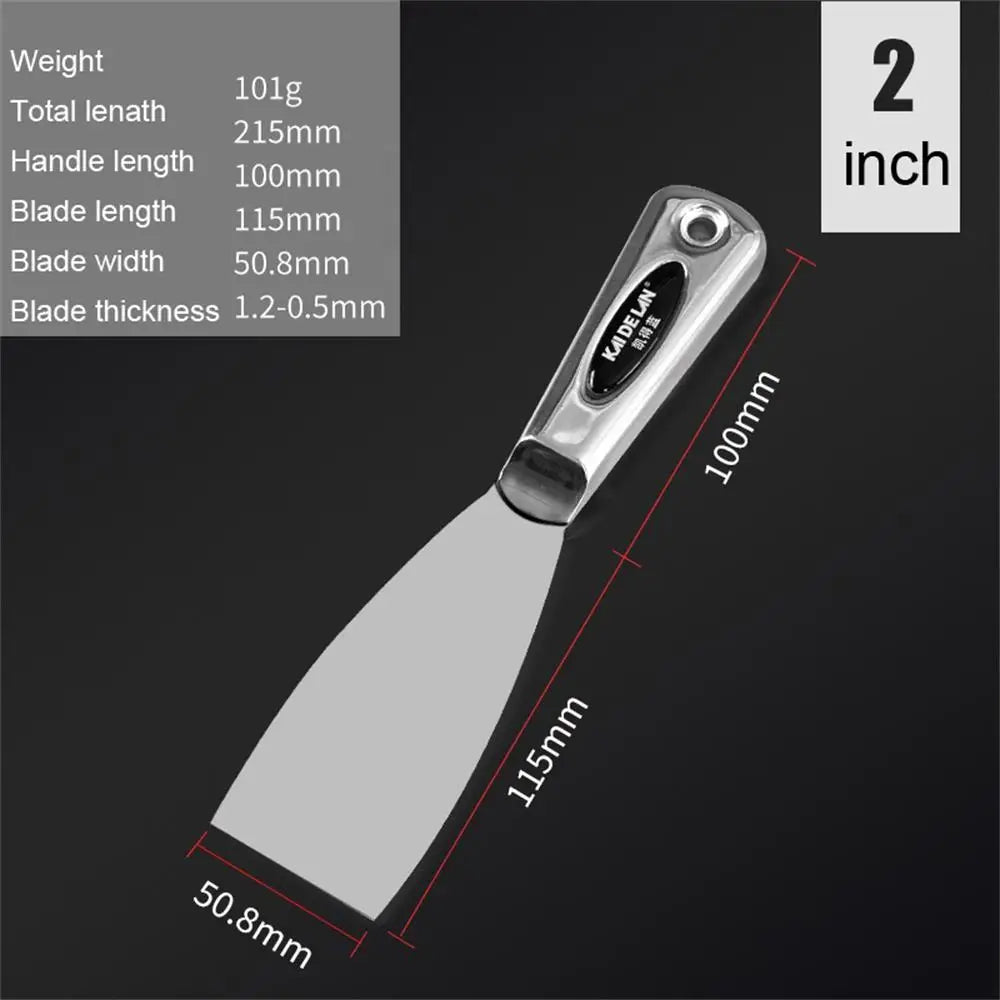 Stainless Steel Integrated Putty Knife Scraper Spatula Putty Painter Paint Tool Plaster Shovel Clean Spatula Construction Tool