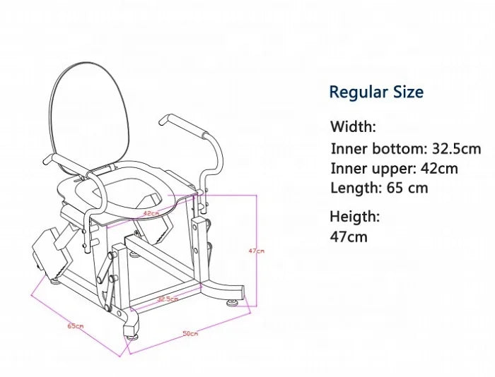 Senior health care products standing up toilet assist commode chair for old people