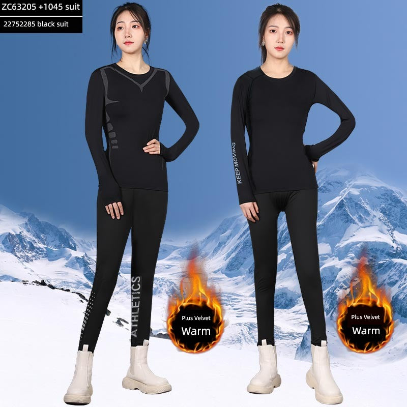 Ski Female Heattech Close-Fitting Fleece Hiking Quick Drying Clothes