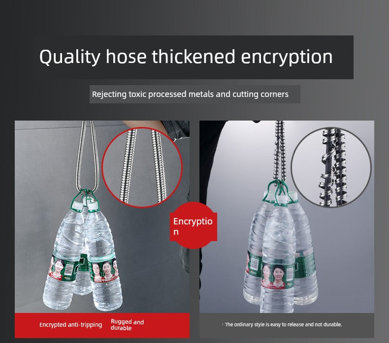 Shower Hose Explosion-Proof Shower Tube Boost Nozzle Refined Copper Neutral Connecting Pipe Water Heater Accessories Complete Collection Punch-Free