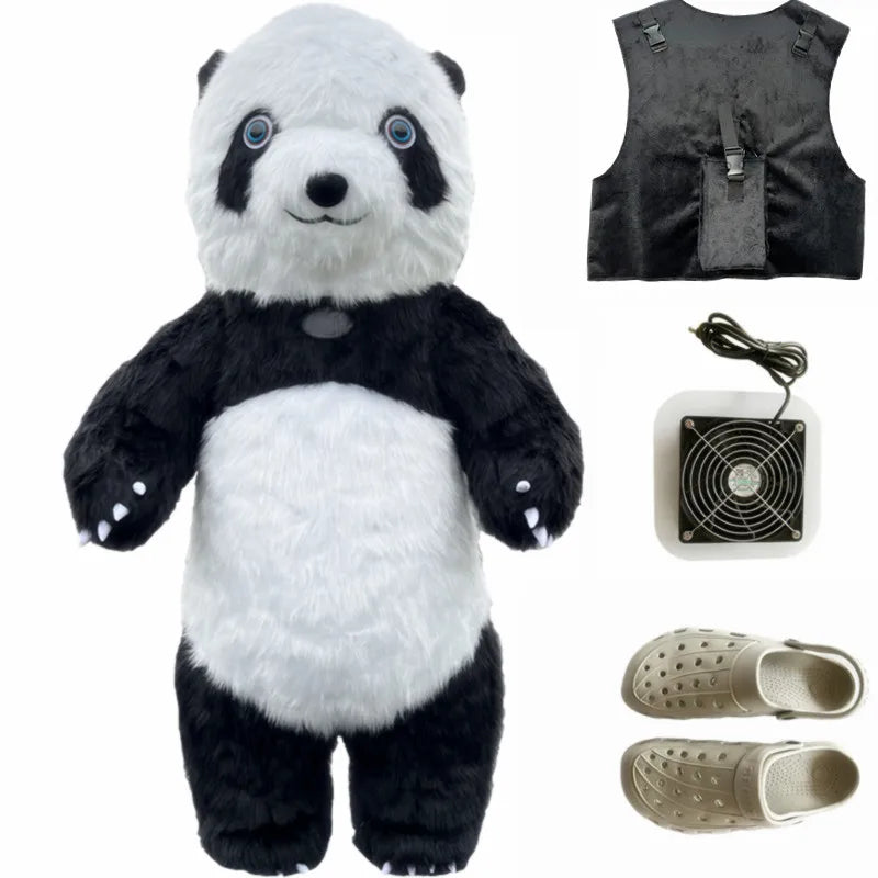 2.6M inflatable polar bear, giant panda, brown bear performance suit, funny doll, Santa Claus, snowman, animal shape performance