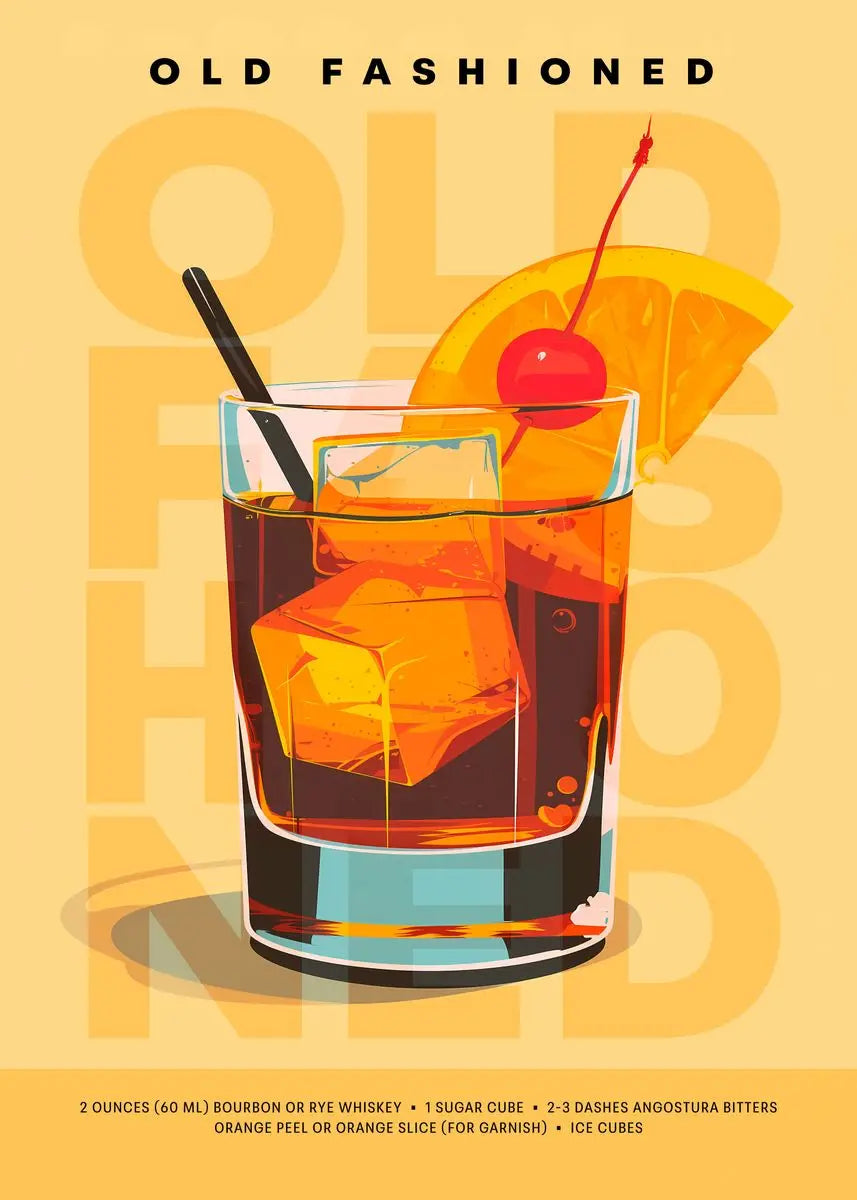 Simple Bar A Variety of Mixed-up Alcoholic Beverages Poster Canvas Printing for Home Room Wall Decoration Frameless Painting