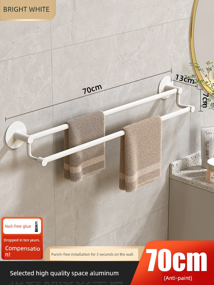 Wall-Mounted Alumimum Single Rod Toilet Towel Rack