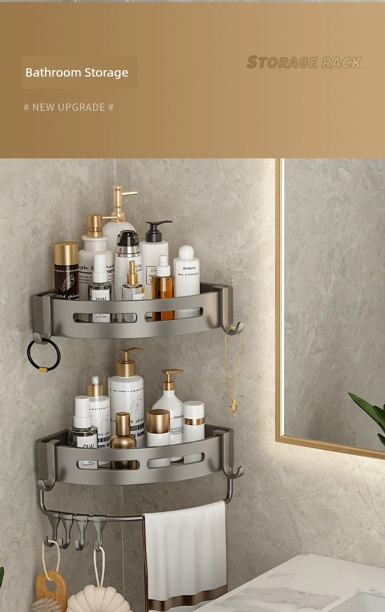 Toilet Punch-Free Wall-Mounted Bath Storage Rack