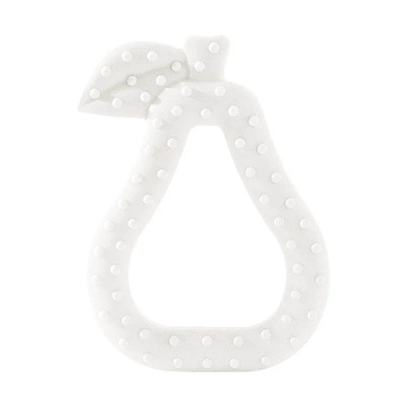 erduo Pear Baby Silicone Teether Sensory Anxiety Chew Bite Teething Toys Newborn 0-6 and 12 Months Accessory