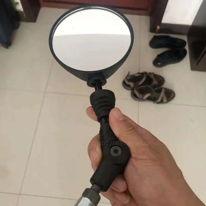 Motorcycle Modification Rearview Mirror, Outdoor Riding Anti Fall Folding Circular Mirror, Universal Motorcycle Accessories