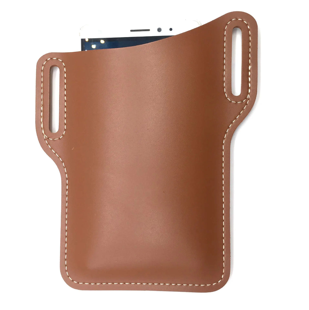 Men Cellphone Loop Holster Case Belt Waist Bag Props Leather Purse Phone Wallet Outdoor Tools for Camping Hiking