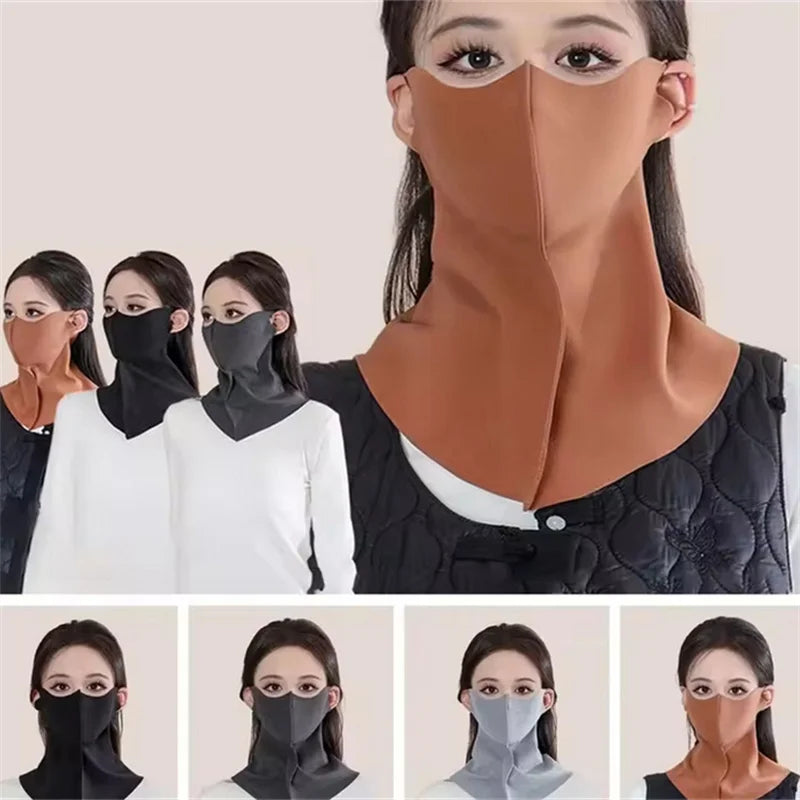New Unisex Ice Silk Sun Mask Wearable Blanket Outdoor UV Neck Scarf Summer Riding Breathable Protection Dust Masks