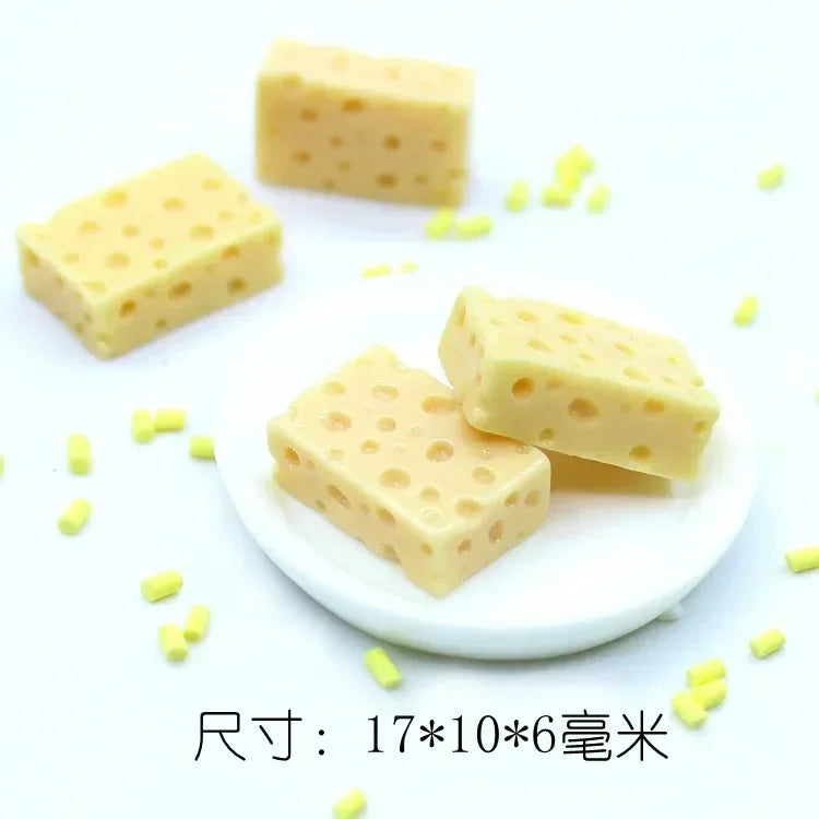 10pcs Artificial Foods Simulated Mini DIY Home Decor Creative Cheese Earring Vegetables Toys Resin Party Supplies Accessories