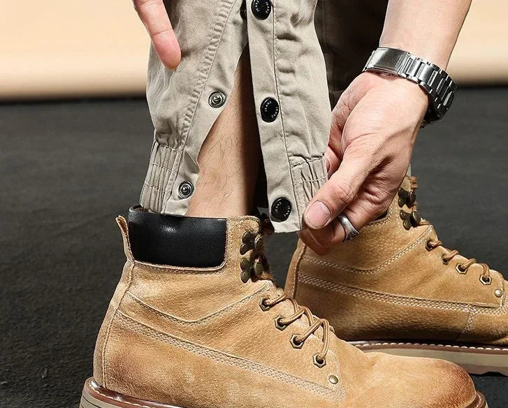 Men's Cargo Pants Outdoor Male Trousers Korean Hiking Loose Biker Motorcycle Cotton Luxury Aesthetic Fashion Baggy Slacks