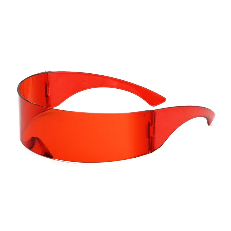 Novelty Metallic Silver Space Robot Party Eye Glasses     Soldier Sunglasses Unisex Photo Prop Goggles