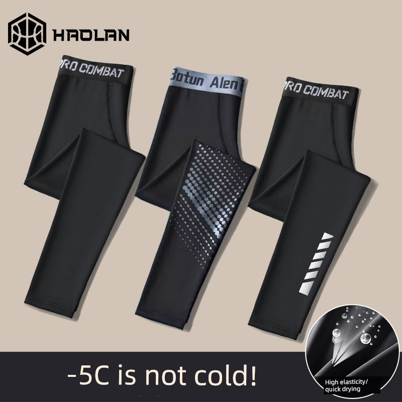Basketball Basic Thin Ice Silk Quick-Drying Compression Leggings