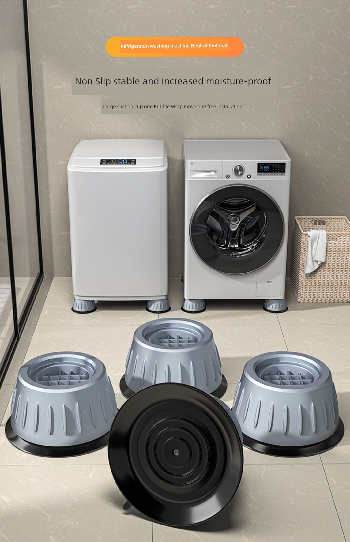 Mat Roller Non Slip Refrigerator Height Increasing Washing Machine Base