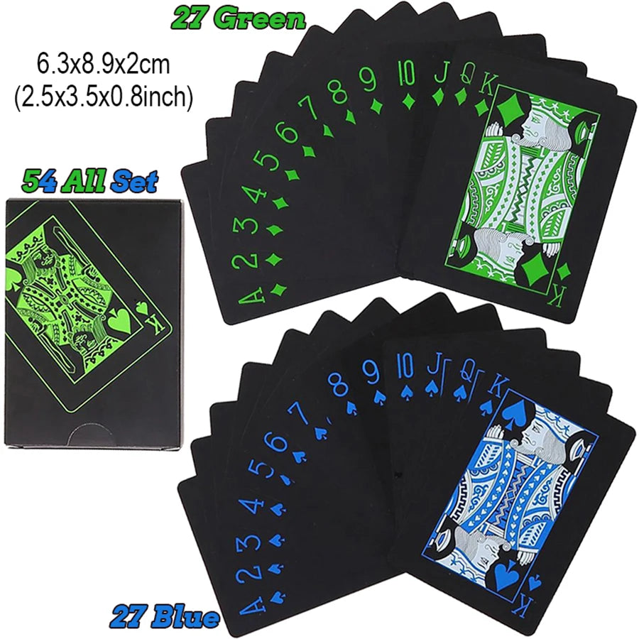 Black blue Playing Card Poker Game Deck red yellow Poker Suit Plastic Magic Waterproof Deck Of Card Magic Water Gift Collection