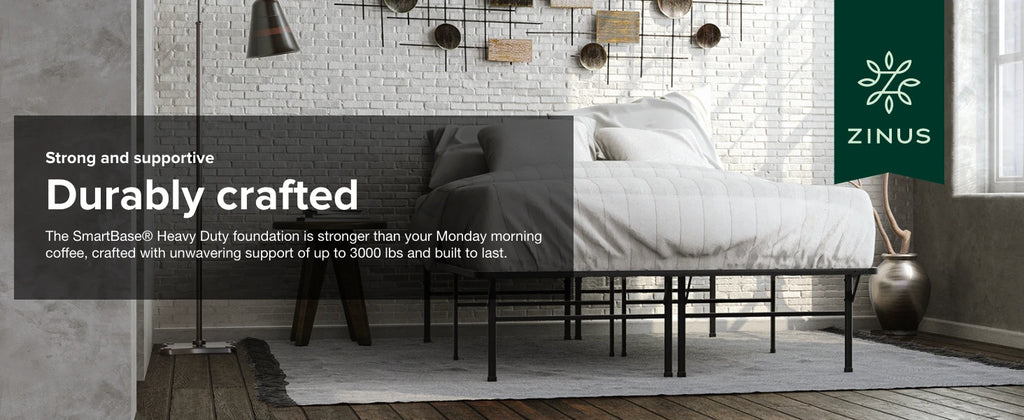 Heavy Duty Mattress Foundation, 16 Inch Metal Platform Bed Frame, No Box Spring Needed, Sturdy Steel Frame
