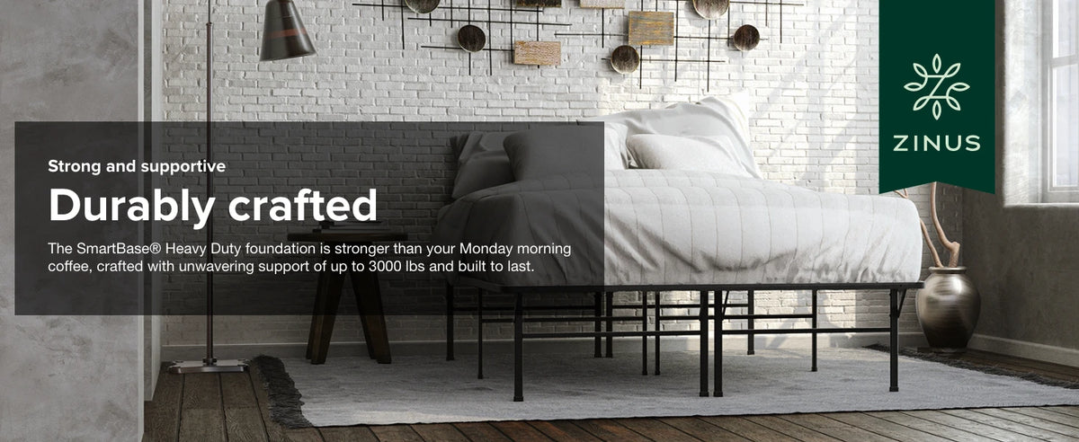 Heavy Duty Mattress Foundation, 16 Inch Metal Platform Bed Frame, No Box Spring Needed, Sturdy Steel Frame