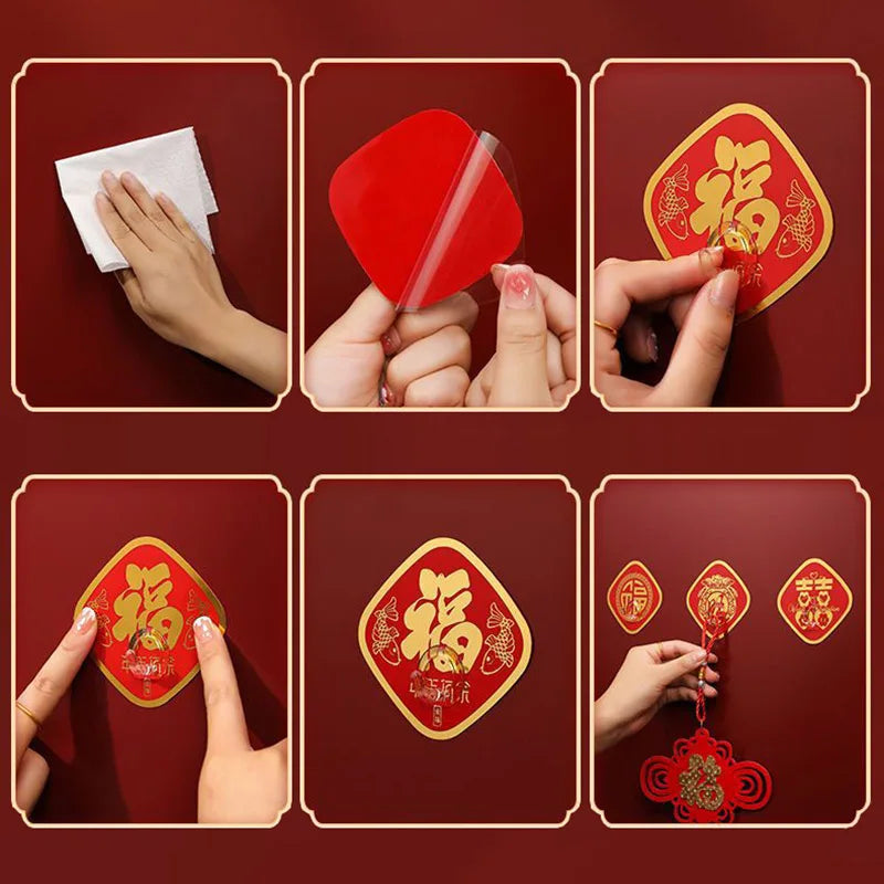 10Pcs Chinese New Year Strong Self Adhesive Door Wall Hangers Hooks Racks Key Hanger Wall Organizer Kitchen Bathroom Accessories
