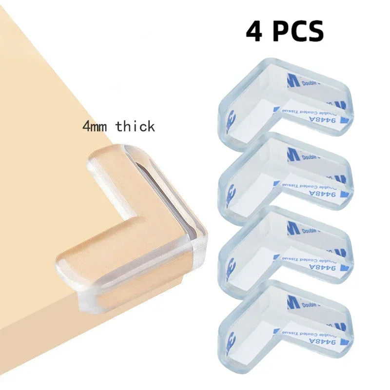 4PCS Baby Safety Silicone Protector Table Corner Edge Protection Cover Electric Socket Protection Children Anticollision Guards