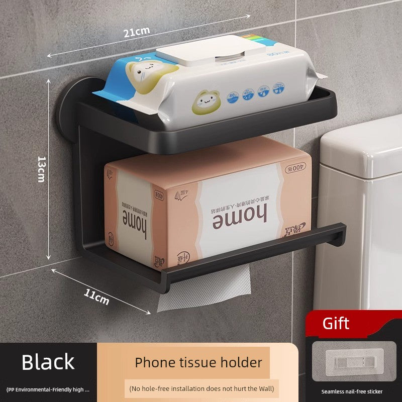 Bathroom Storage Rack Wall Hanging Waterproof Tissue Box