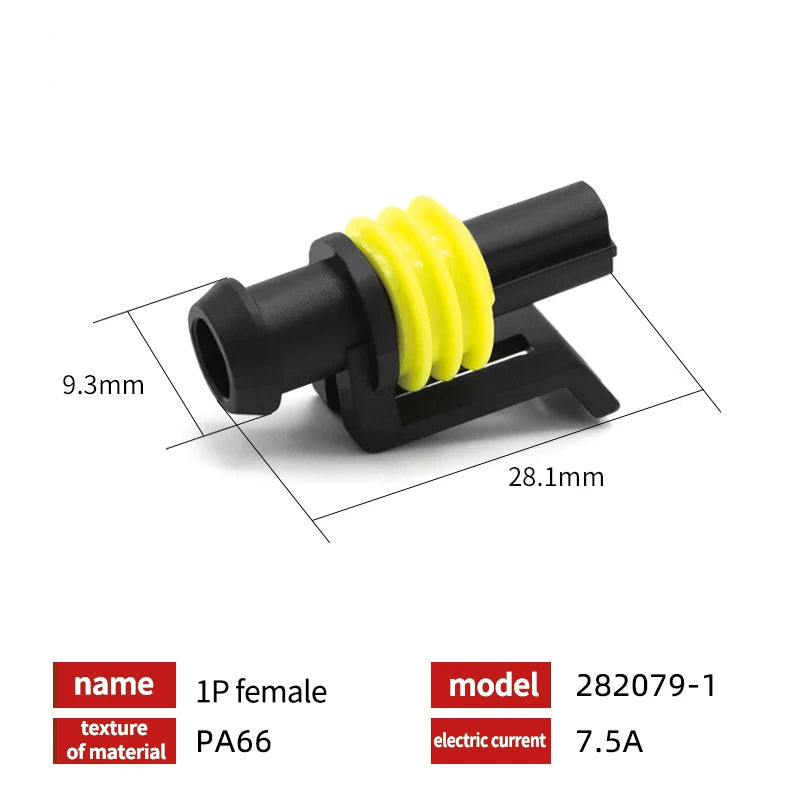 20/50/100Sets AMP Waterproof Connector 1/2/3/4/5/6 Pin 12A IP68 Electrical Automotive Wire Connector Plug Terminals Truck Car