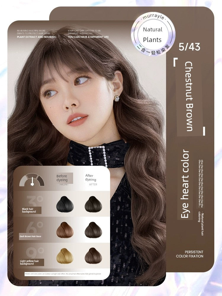 Natural Non-Irritating Dark Brown Plant Bubble Hair Dye