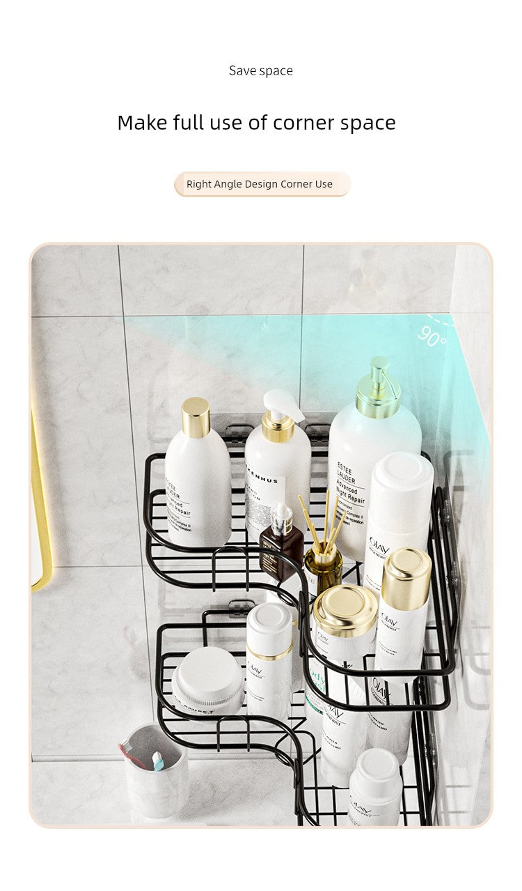 Punch-Free Wall Hanging Washstand Cosmetic Shelf