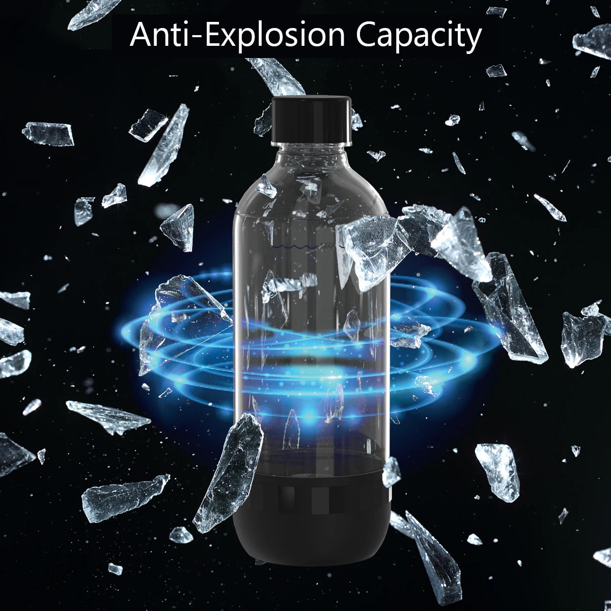 1L White PET Soda Carbonating Bottle - Ideal for Carbonated Beverages and Bottled Drinks