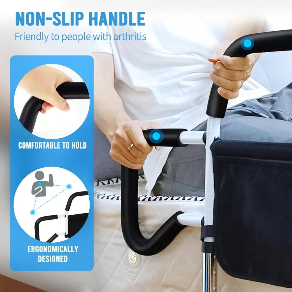 Bed Rails for Seniors with Built-in Bed Alarm & Motion Light, Beds Assist Rails for Elderly Adults Safety, Bed Guard Rails