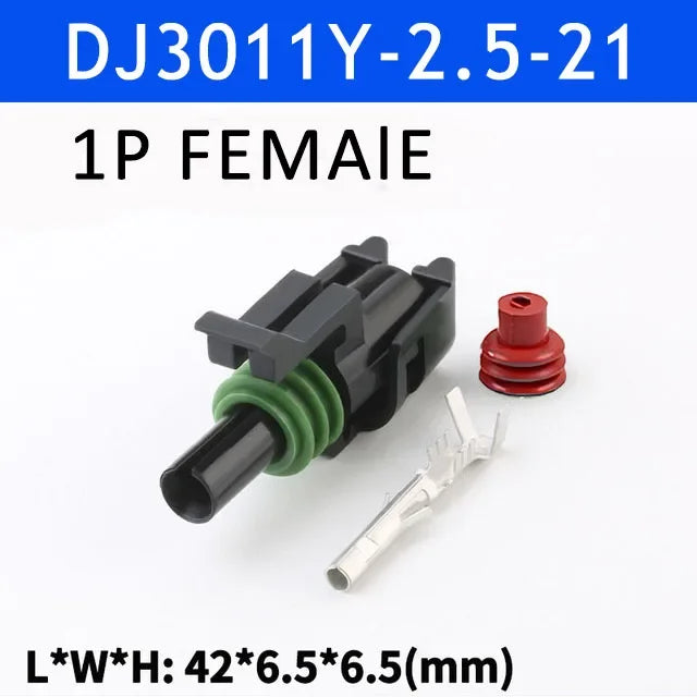 5/20/100sets 1 2 3 4 6Pin Way Delphi 2.5 GM Automotive Female Male Weather Pack Electrical Socket Plug Automobile Connectors