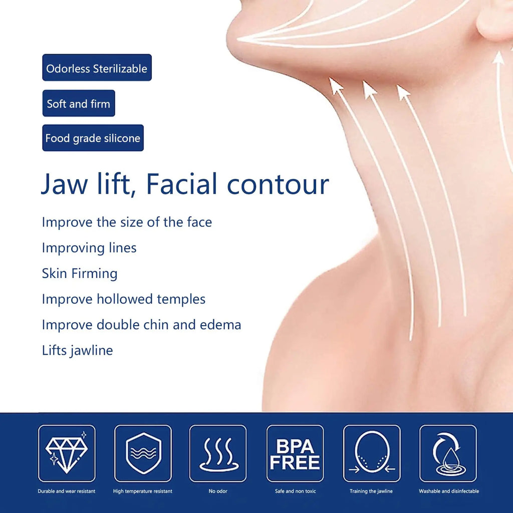 6 pcs BPA Free Silicone Jaw Exerciser Gum Tablets 3 Resistance Levels Jaw Trainer & Jawline Exerciser Shaper for Man and Woman