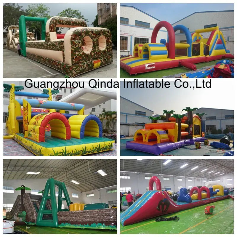 Commercial Giant Boot Camp Kids And Adult Military Inflatable  Obstacle Course For Sale