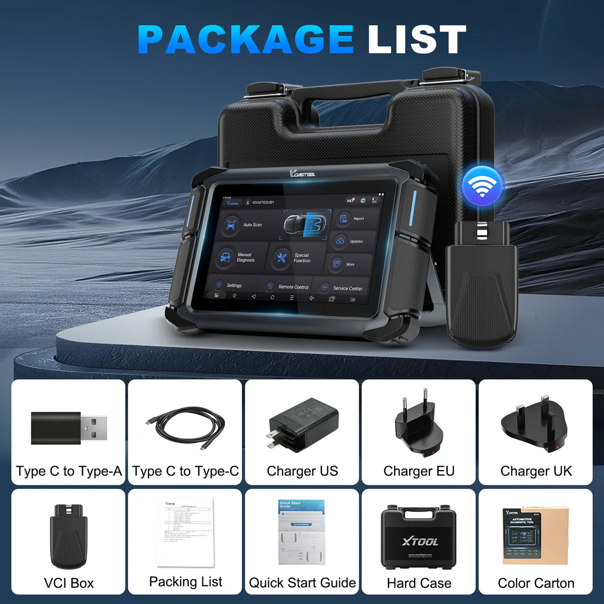 VDIAGTOOL VD70S VD70 BT Bluetooth Automotive Scanner Wireless WIFI Car Diagnostic Scan Tools ECU Coding 36+ Services CANFD DOIP