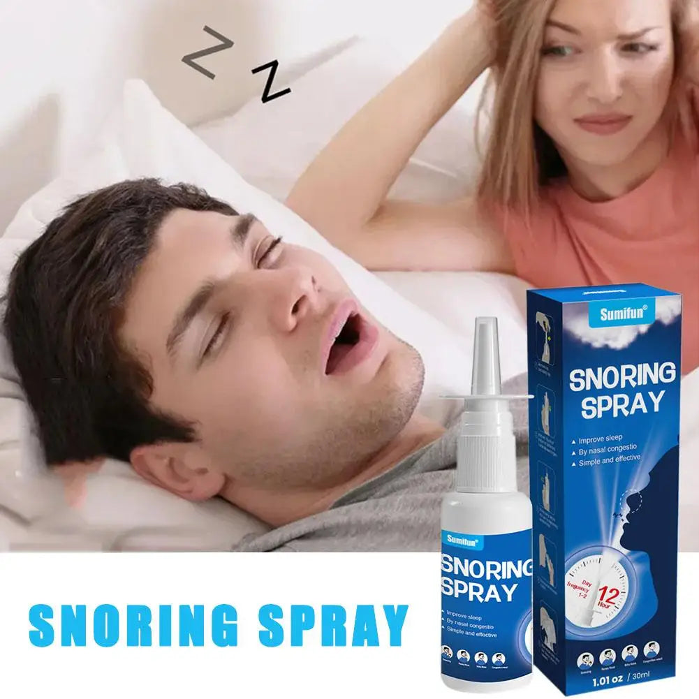 30ML MEN Anti Snoring Spray Stop Snore Throat Relief Sleeping Nose Cold Sneezing Better Care Relief Liquid Health Breath Easier