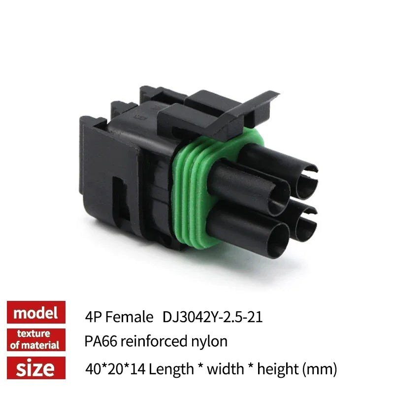 5/20/100sets 1 2 3 4 6Pin Way Delphi 2.5 GM Automotive Female Male Weather Pack Electrical Socket Plug Automobile Connectors