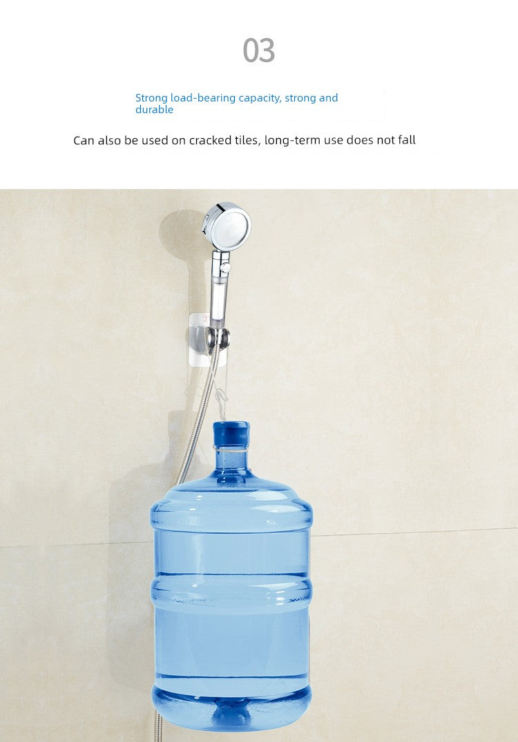 Shower Bracket Punch-Free Fixed Base Shower Nozzle Adjustable Rain Suction Cup Bathroom Shower Head Accessories
