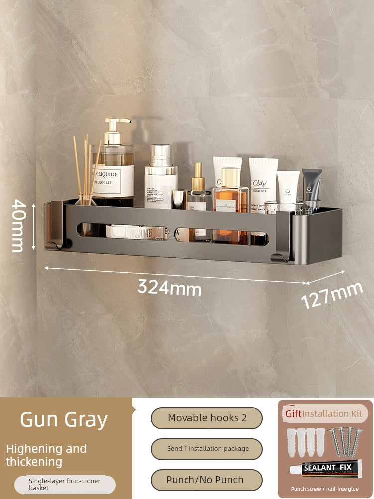 Toilet Punch-Free Wall-Mounted Bath Storage Rack