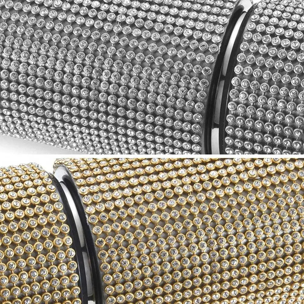 350ml/500ml/750ml Stainless Steel Insulated Vacuum Cup Rhinestone Decor Flask Bottle Drinking Kettle Thermal Mug Outdooor Travel