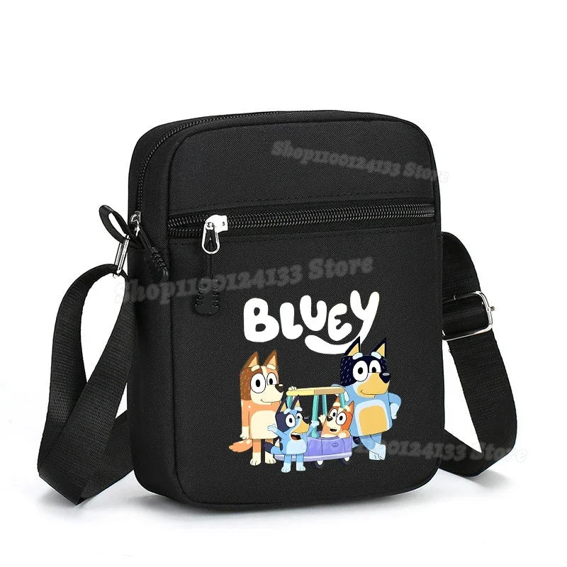 Bluey Shoulder Bag Men's Woman Crossbody Mini Bag Bingo Chilli Cartoon Anime Oxford Simple Casual Mobile Phone Handbag Cute Gift