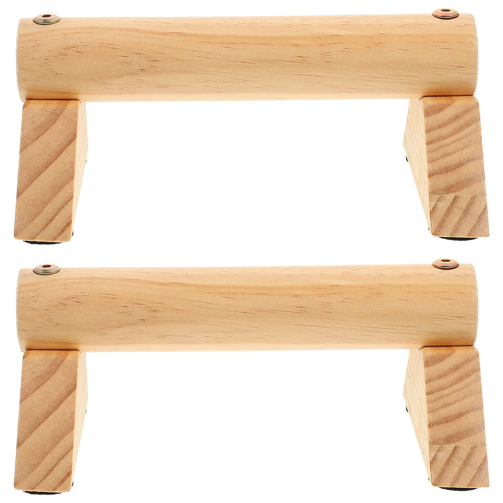 Wooden Push-up Bar Gym Equipment Household Exercise Non-slip Mat Press-up Device