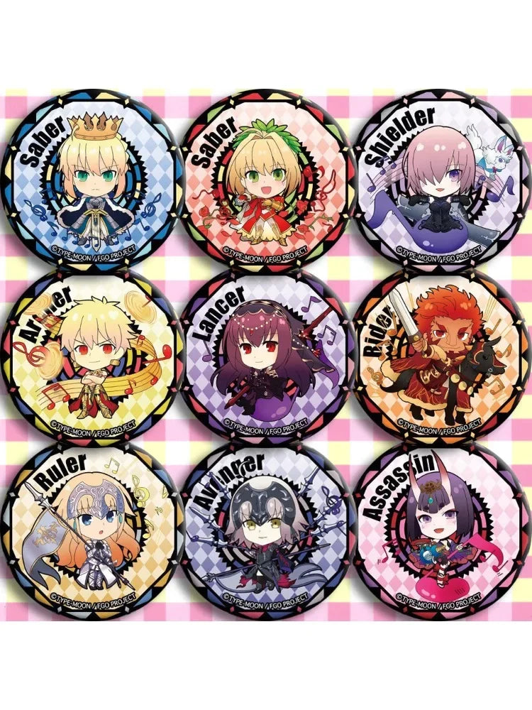 58mm Saber Novelty Special Use Hot Style Costumes Badge Anime Peripherals Backpack Decoration School Supplies for Kids Students