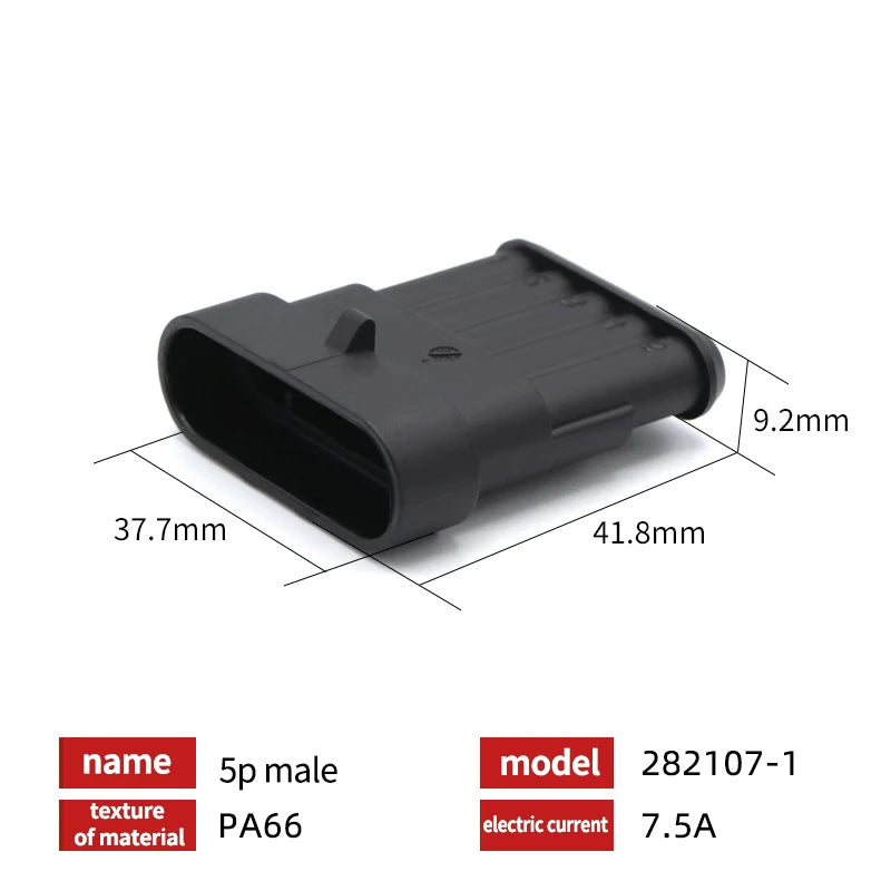 20/50/100Sets AMP Waterproof Connector 1/2/3/4/5/6 Pin 12A IP68 Electrical Automotive Wire Connector Plug Terminals Truck Car