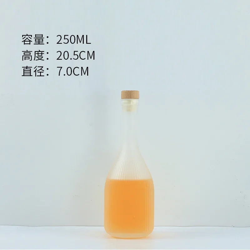 Fruit Wine Green Plum Wine Bottle Glass Bottles for Homemade Wine Fruit Juice and Beverages